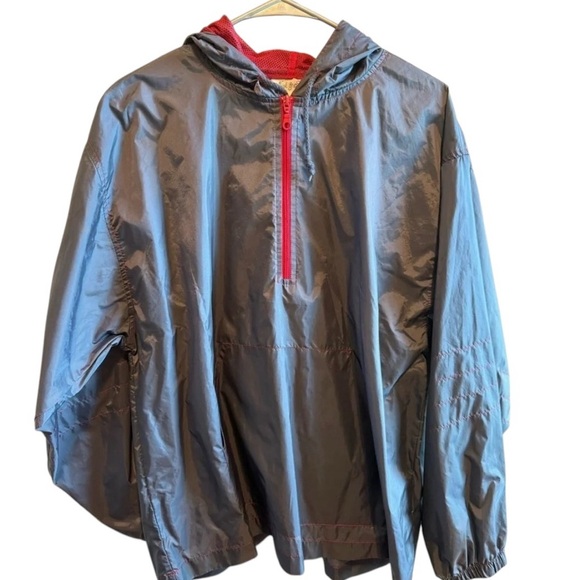 Nick & Sarah Grey With Red Quarter Zip Pullover Sz L - Picture 1 of 9